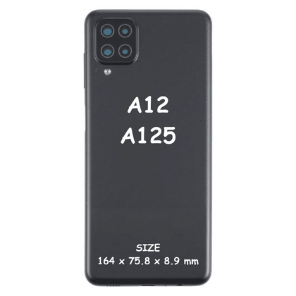 Battery Back Cover For Samsung Galaxy A12 (BLACK) - Best Cell Phone Parts Distributor in Canada, Parts Source