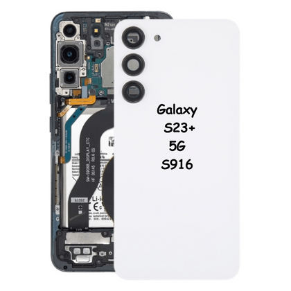 Battery Back Cover with Camera Lens Cover For Samsung Galaxy S23+ 5G S916 (Cream) - Best Cell Phone Parts Distributor in Canada, Parts Source