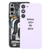 Battery Back Cover with Camera Lens Cover For Samsung Galaxy S23+ 5G S916 (Lavender)