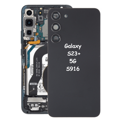 Battery Back Cover with Camera Lens Cover For Samsung Galaxy S23+ 5G S916 (Phantom Black) - Best Cell Phone Parts Distributor in Canada, Parts Source