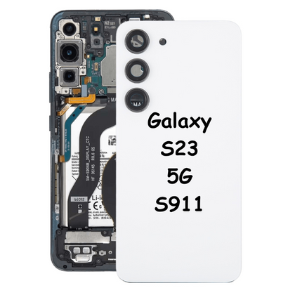 Battery Back Cover with Camera Lens Cover For Samsung Galaxy S23 S911 (Phantom Black) - Best Cell Phone Parts Distributor in Canada, Parts Source
