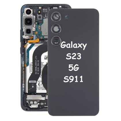 Battery Back Cover with Camera Lens Cover For Samsung Galaxy S23 S911 (Phantom Black) - Best Cell Phone Parts Distributor in Canada, Parts Source