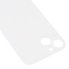 Big Camera Hole Glass Back Battery Cover For  iPhone 14 (Starlight) (SILVER)