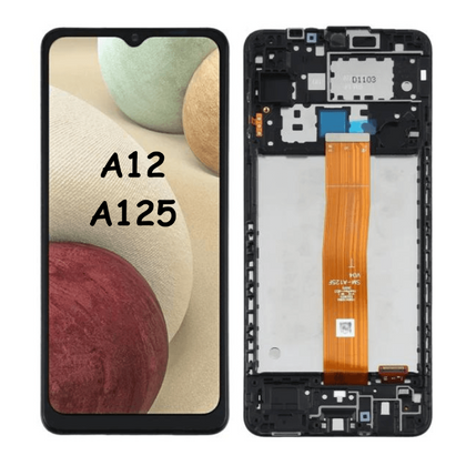 LCD Screen and Digitizer Assembly + Frame Samsung Galaxy A12 [ A125 ] - Best Cell Phone Parts Distributor in Canada, Parts Source