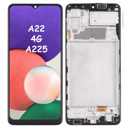 LCD Screen Digitizer Full Assembly with Frame For Samsung Galaxy A22 4G SM-A225F - Best Cell Phone Parts Distributor in Canada, Parts Source