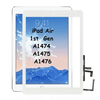 Touch Panel, Digitizer, Controller Button + Home Key Button  for iPad Air 1st  Gen  A1474 A1475 A1476 (White)