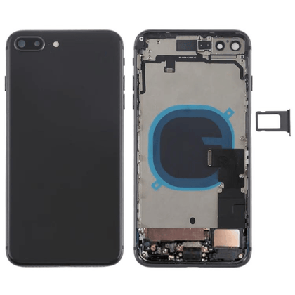 Back Housing Frame With small parts iPhone 8 Plus(Black) - Best Cell Phone Parts Distributor in Canada, Parts Source