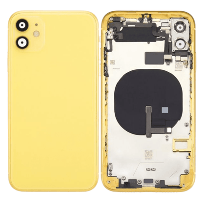 Back Housing With Side Keys & Power Button + Volume & Power Flex for iPhone 11 (YELLOW) - Best Cell Phone Parts Distributor in Canada, Parts Source