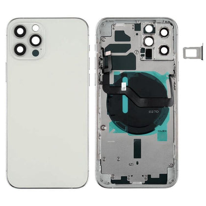 Replacement Back Housing for iPhone 12 Pro with Buttons - Silver - Best Cell Phone Parts Distributor in Canada, Parts Source