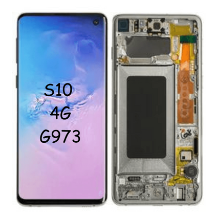 AMOLED LCD Screen & Digitizer with Frame for Galaxy S10 4G G973 (Prism White) - Best Cell Phone Parts Distributor in Canada, Parts Source