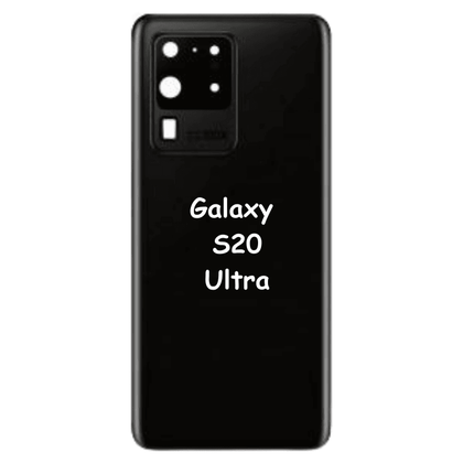 Back Cover Glass + Camera Lens For Samsung Galaxy S20 Ultra 5G G988 (Cosmic Black) - Best Cell Phone Parts Distributor in Canada, Parts Source