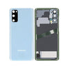 Back Cover Glass + Camera Lens For Samsung Galaxy S20 Ultra 5G G988 (COSMIC BLUE)