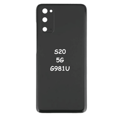 Battery Back Cover with Camera Lens Cover For Samsung Galaxy S20 (Black) - Best Cell Phone Parts Distributor in Canada, Parts Source
