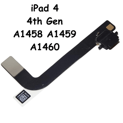 Charging Port Flex Cable - Headphone Port - Microphone - Anten For iPad 4 4th Gen A1458 A1459 A1460 (Black) - Best Cell Phone Parts Distributor in Canada, Parts Source