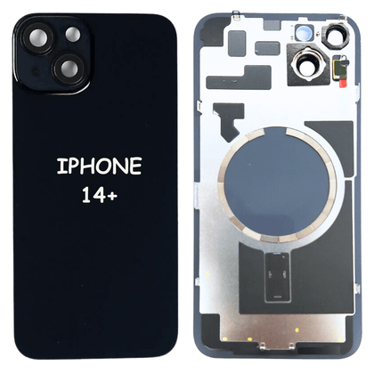 High quality Back Glass With Steel Plate & MagSafe Magnet Pre-Installed For iPhone 14 Plus (Black) - Best Cell Phone Parts Distributor in Canada, Parts Source