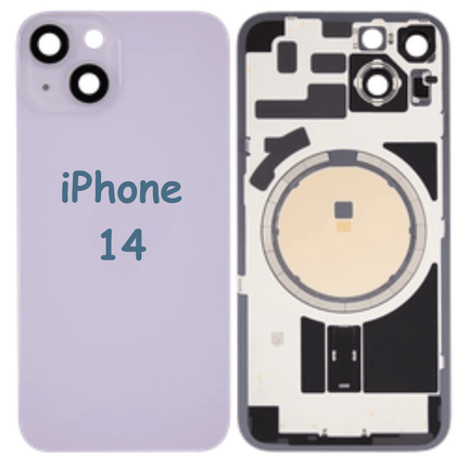 High quality Back Glass With Steel Plate & MagSafe Magnet Pre-Installed For iPhone 14 (Purple) - Best Cell Phone Parts Distributor in Canada, Parts Source