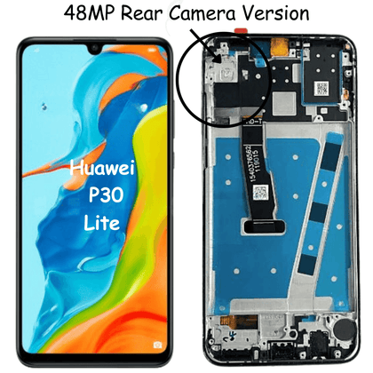 LCD & Digitizer With Frame For Huawei P30 Lite 2019 MAR-LX3A MAR-LX2 MAR-L21 MAR-LX3 MAR-LX1 - 28MP Rear Camera - (BLACK) - Best Cell Phone Parts Distributor in Canada, Parts Source