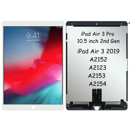 LCD Screen with Digitizer Full Assembly for iPad Air 3 (2019) A2152 A2123 A2153 A2154 / iPad Air 3 Pro 10.5 inch 2nd Gen.(White) - Best Cell Phone Parts Distributor in Canada, Parts Source
