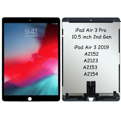 LCD Screen with Digitizer Full Assembly iPad Air 3 2019 A2152 A2123 A2153 A2154 / iPad Air 3 Pro 10.5 inch 2nd Gen (BLACK) - Best Cell Phone Parts Distributor in Canada, Parts Source