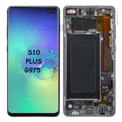 OEM AMOLED LCD Screen & Digitizer Full Assembly with Frame for Samsung Galaxy S10+ G975 (Prism Black) - Best Cell Phone Parts Distributor in Canada, Parts Source
