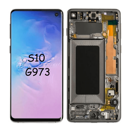 OEM AMOLED LCD Screen & Digitizer with Frame for Samsung Galaxy S10 4G (BLACK) - Best Cell Phone Parts Distributor in Canada, Parts Source