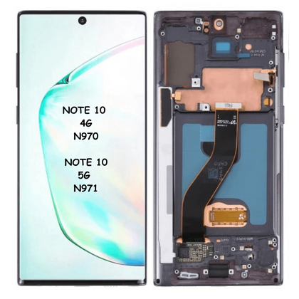 OEM LCD Assembly with Frame For Samsung Galaxy Note 10 4G N970 / Note 10 5G N971 (Aura Black) - Best Cell Phone Parts Distributor in Canada, Parts Source