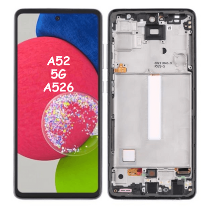 OLED Screen and Digitizer Full Assembly with Frame For Samsung Galaxy A52 5G A526 - Best Cell Phone Parts Distributor in Canada, Parts Source