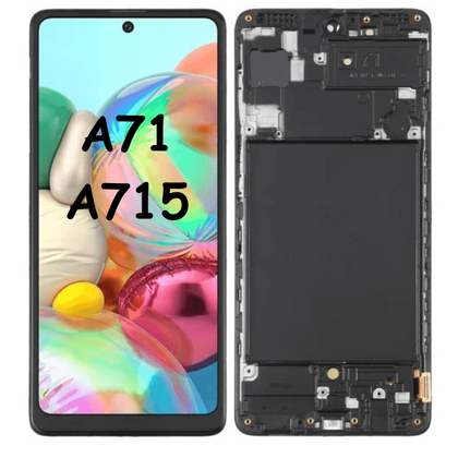 PREMIUM OLED LCD Screen & Digitizer With Frame For Samsung A71 A715 (Black) - Best Cell Phone Parts Distributor in Canada, Parts Source