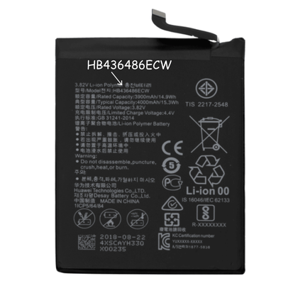Replacement Battery HB436486ECW For Huawei P20 PRO, Mate 10, Mate 10 PRO, Mate 20, Honor View 20, - Best Cell Phone Parts Distributor in Canada, Parts Source