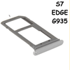 SIM Card Tray + Micro SD Card Tray For Galaxy S7 Edge G935 (Silver)