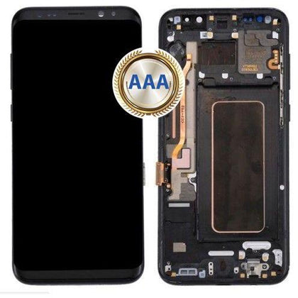 Replacement LCD Assembly for Samsung S8 Black with Frame AAA Quality - Best Cell Phone Parts Distributor in Canada