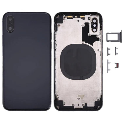 Back Housing Cover with SIM Card Tray & Side keys for iPhone X(Black) - Best Cell Phone Parts Distributor in Canada, Parts Source