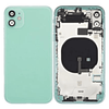 Back Housing With Side Keys & Power Button + Volume Button Flex Cable for iPhone 11 (GREEN)