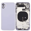 Back Housing With Side Keys & Power Button + Volume Button Flex Cable for iPhone 11 (PURPLE)