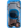 Back Housing With SIM Card Tray & Side Keys & Power + Volume Flex Cable for iPhone XR (Blue)