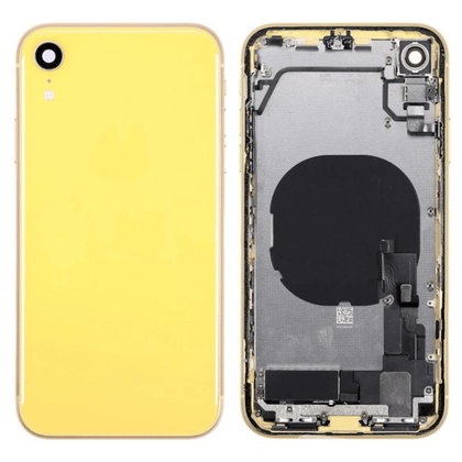 Back Housing With SIM Card Tray & Side Keys & Power + Volume Flex Cable for iPhone XR(YELLOW) - Best Cell Phone Parts Distributor in Canada, Parts Source