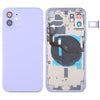 Back Housing With Small Parts & Charging Coil  For iPhone 12 - Purple
