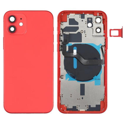 Back Housing With Small Parts & Charging Coil For iPhone 12 - Red - Best Cell Phone Parts Distributor in Canada, Parts Source