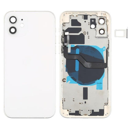 Back Housing With Small Parts & Charging Coil For iPhone 12 - White - Best Cell Phone Parts Distributor in Canada, Parts Source