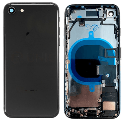 Back Housing With Small Parts for iPhone 8 - Black - Best Cell Phone Parts Distributor in Canada, Parts Source