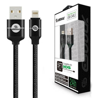 Esoulk Lightning USB Cable 2A Nylon Braided Black for iPhone and iPad EC40P-TPC-BK - Best Cell Phone Parts Distributor in Canada