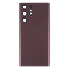 For Samsung Galaxy S22 Ultra 5G SM-S908B Battery Back Cover with Camera Lens Cover ( Burgundy)