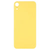 Glass Back Battery Cover for iPhone XR(Yellow) Big Camera Hole