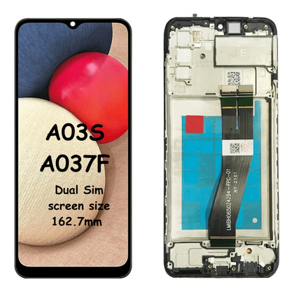 LCD Screen & Digitizer Full Assembly with Type Micro Usb Frame for Samsung Galaxy A03s (A037F Dual-SIM ) - Best Cell Phone Parts Distributor in Canada, Parts Source