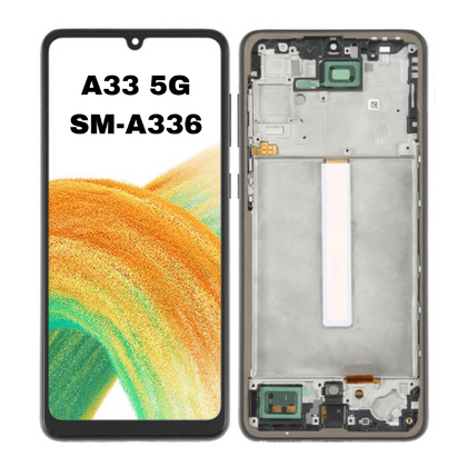 OLED LCD Screen for Samsung Galaxy A33 5G SM-A336 Digitizer Full Assembly with Frame(Black) - Best Cell Phone Parts Distributor in Canada, Parts Source