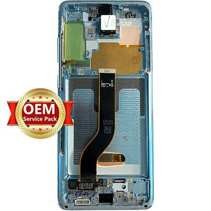 Original Super AMOLED LCD Screen & Digitizer Full Assembly with Frame for Samsung Galaxy S20+ 5G G986 (Cosmic Blue) - Best Cell Phone Parts Distributor in Canada, Parts Source