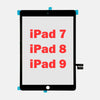Replacement Digitizer Black Compatible for iPad 7 (10.2") / iPad 8 / iPad 9 (10.2")