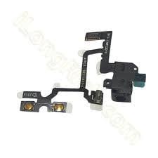 iPhone 4 Headset with Volume control flex cable Black - Best Cell Phone Parts Distributor in Canada