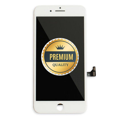Replacement iPhone 8 Plus LCD & Touch Screen White with Back Metal Plate (Premium Quality) - Best Cell Phone Parts Distributor in Canada
