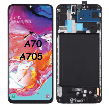 Replacement LCD & Digitizer Screen for Samsung A70 (A705W) with Frame (AAA Quality) Black - Best Cell Phone Parts Distributor in Canada, Parts Source